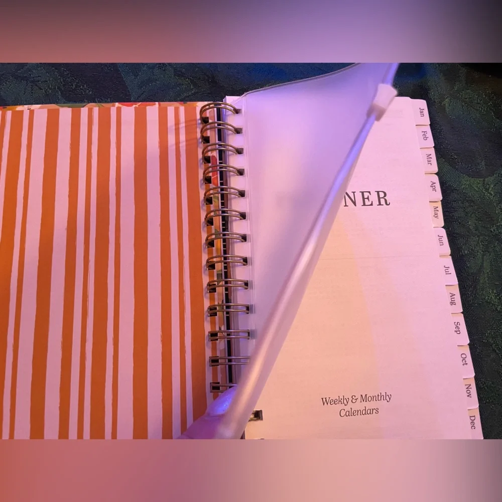 🍊 Hardcover 2026 Organizational Planner, Monthly and Weekly, Orange Citrus